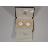 A Silver Proof Piedfort Two Pound Coin Set