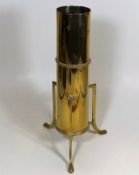 A Trench Art Art Nouveau Styled Brass Shell Stick