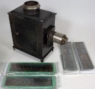 A Magic Lantern Projector Twinned With 23 Coloured