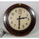 A Large Smiths Sectric Clock With Large Mahogany M