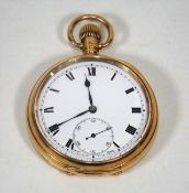 A Victorian 18ct Gold Top Wind Pocket Watch, Rear
