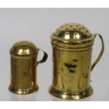 Two early 19thC. Brass Flour Sifters