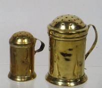 Two early 19thC. Brass Flour Sifters
