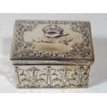 An Embossed Silver Box Bearing Edward VII Motive &