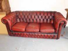 A 20thC. Leather Chesterfield Sofa
