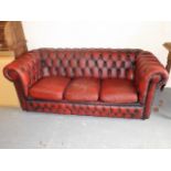 A 20thC. Leather Chesterfield Sofa