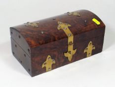 A 19thC. Tortoiseshell Box With Brass Fittings 25c