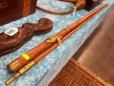 A 19thC. Fishing Rod With Brass Fittings
