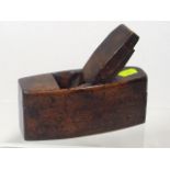 A 19thC. Wooden Plane With Brass Foot Plate