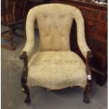 A Mid Victorian Rosewood Upholstered Armchair