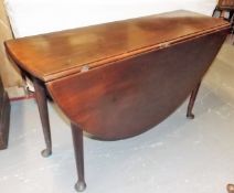 An 18thC. Red Walnut Oval Dining Table