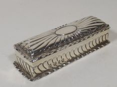 An Antique Silver Cigar Case, Some Wear To Top