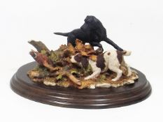 A Country Artists Mounted Porcelain Figure Group T