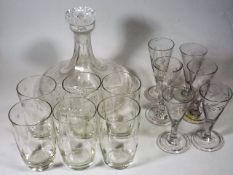 Six 19thC. Glasses, Some Faults Twinned With 20thC