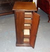 A Small Mahogany Collectors Style Cabinet With She