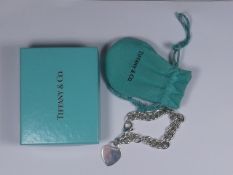 A Tiffany Silver Bracelet With Case & Box