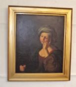 A Large 19thC. Venetian Oil On Canvas Depicting Wo