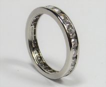 A Tiffany Platinum & Diamond Eternity Ring With Po