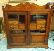 A C.1900 Oak Smokers Cabinet With Brass Fittings &