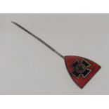 A German Enamelled Pin Bearing Iron Cross Emblem