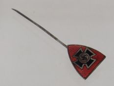 A German Enamelled Pin Bearing Iron Cross Emblem