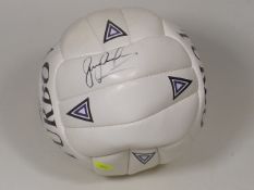 A Match Specification Football Signed By Gary Line