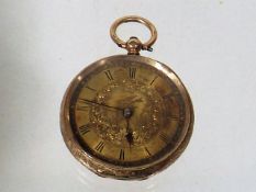 A Ladies 14ct Gold Pocket Watch