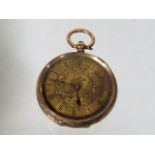 A Ladies 14ct Gold Pocket Watch