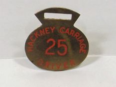 An Antique Hacknet Carriage Horse Brass No.25 Driv