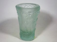 An Art Deco Style Heavy Glass Vase With Female Nud