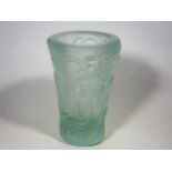 An Art Deco Style Heavy Glass Vase With Female Nud