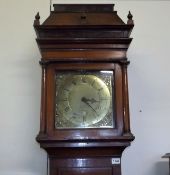 An 18thC. Bristol Brass Dial Clock In Oak Longcase