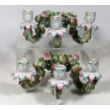 A Pair Of Meissen Style 19thC. German Candelabra,