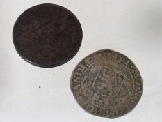 Dutch East Indies Silver Coin Dated 1601 Twinned W