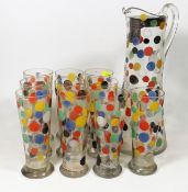 A 1920'S Art Deco Lemonade Set Comprising Jug 36cm