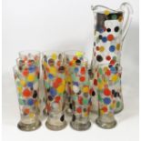 A 1920'S Art Deco Lemonade Set Comprising Jug 36cm