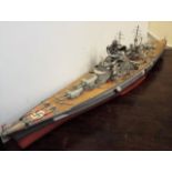 A Hand Built Model Of German Battleship 126cm Long