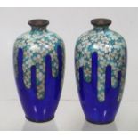 A Pair Of Japanese Cloisonne Vases 12.5cm High