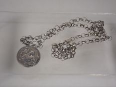A Silver St. Christoper & Belcher Chain