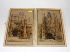 Two Henry G. Walker Hand Coloured Framed Prints Of