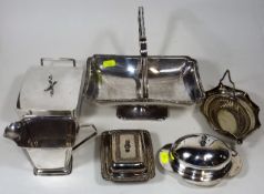 A Small Quantity Of Silver Plated Ware Including V
