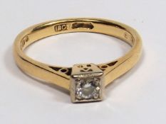 An Art Deco Style 18ct Gold Diamond Ring