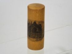A Victorian Mauchline Ware Needle Case