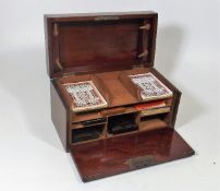 A 19thC. Mahogany Whist Box And Contents
