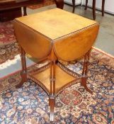 A 19thC. Mahogany Table With Four Folding Leaves &
