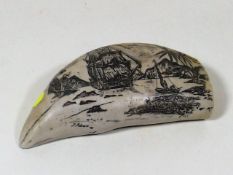 A J. Adams Reproduction Scrimshaw