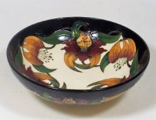 A Large Moorcroft Pottery Bowl With Box 26cm Wide