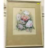 An Original Marjorie Blamie Watercolour Of Flowers