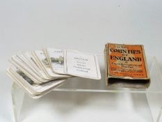 The Counties Of England Geographical Card Game By