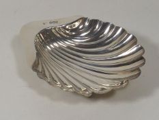 An Antique Silver Shell Shaped Trinket Dish